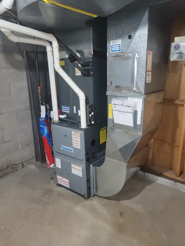 A Denoco indoor HVAC, furnace or mechanical installation