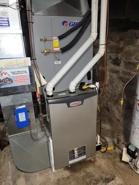 A Denoco indoor HVAC, furnace or mechanical installation