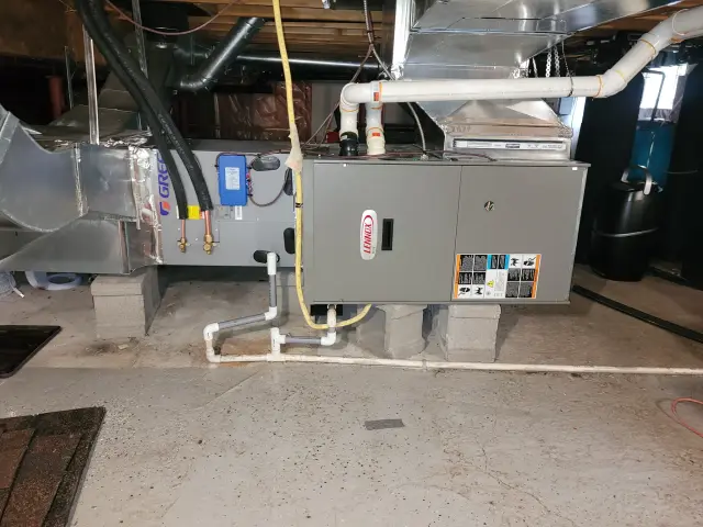 A Denoco indoor HVAC, furnace or mechanical installation