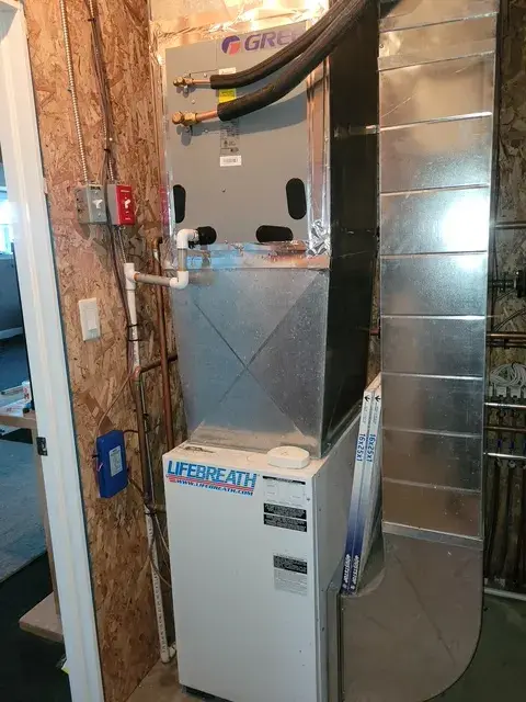 A Denoco indoor HVAC, furnace or mechanical installation