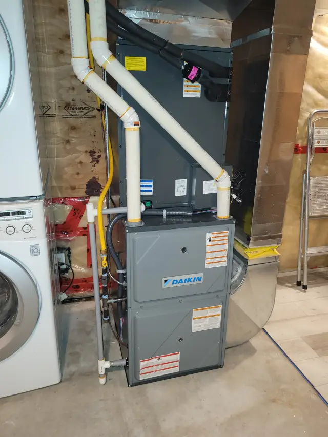 A Denoco indoor HVAC, furnace or mechanical installation