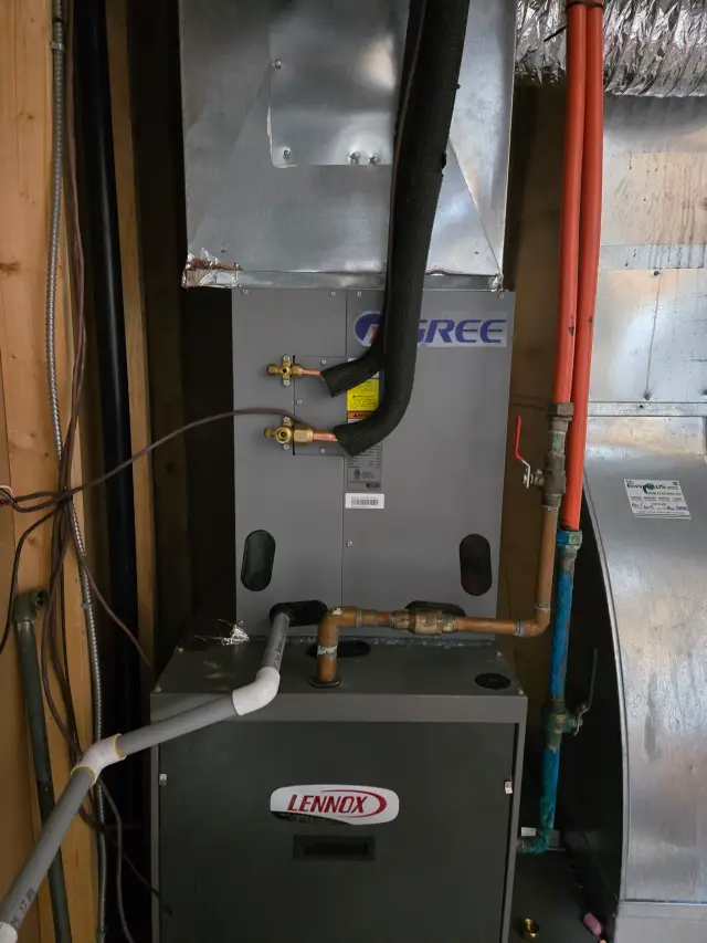 A Denoco indoor HVAC, furnace or mechanical installation