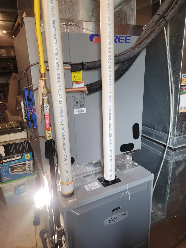 A Denoco indoor HVAC, furnace or mechanical installation