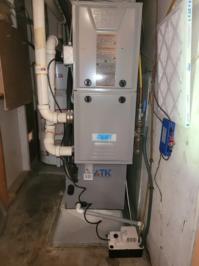 A Denoco indoor HVAC, furnace or mechanical installation