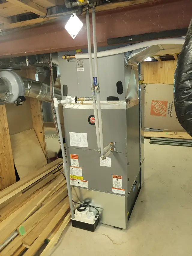 A Denoco indoor HVAC, furnace or mechanical installation