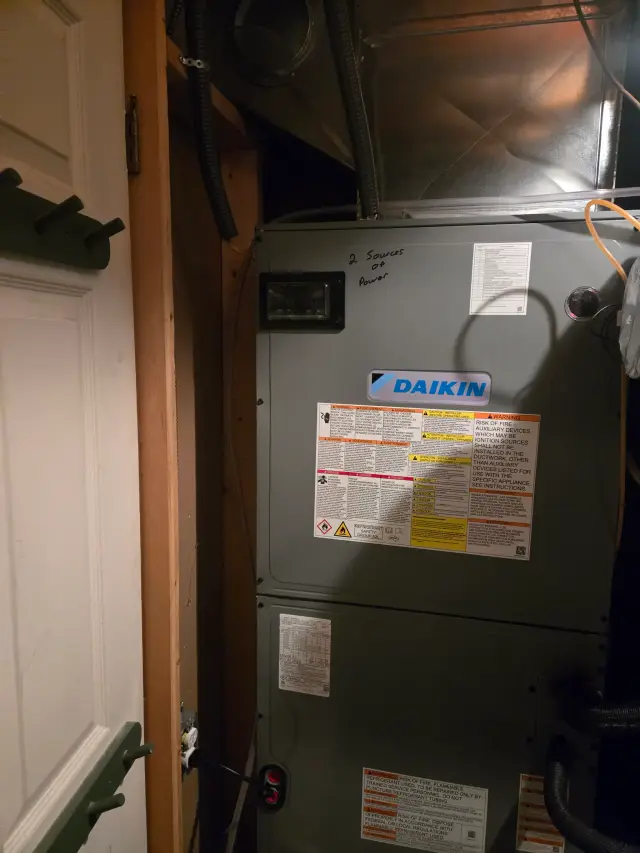 A Denoco indoor HVAC, furnace or mechanical installation