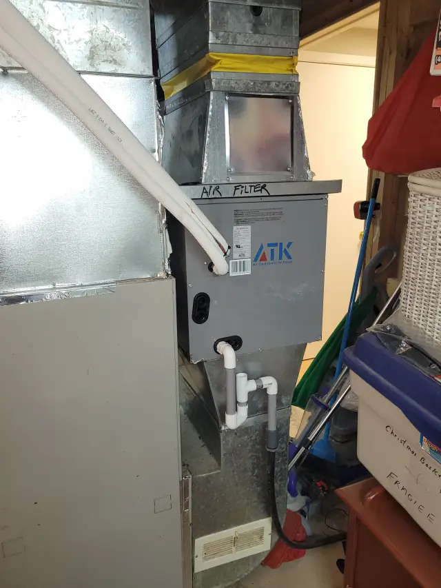 A Denoco indoor HVAC, furnace or mechanical installation