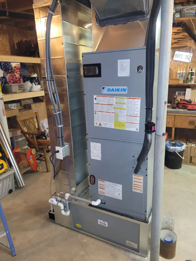 A Denoco indoor HVAC, furnace or mechanical installation