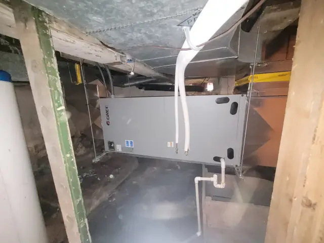 A Denoco indoor HVAC, furnace or mechanical installation