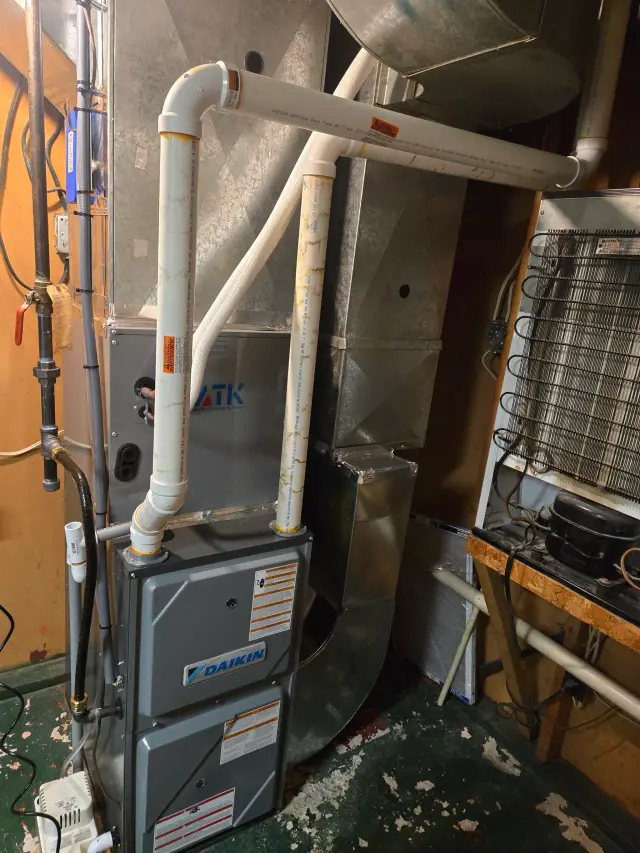 A Denoco indoor HVAC, furnace or mechanical installation