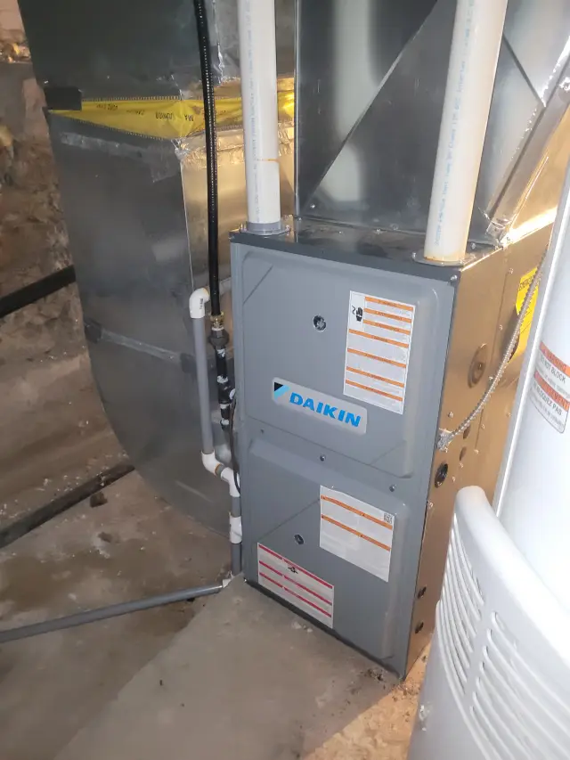 A Denoco indoor HVAC, furnace or mechanical installation