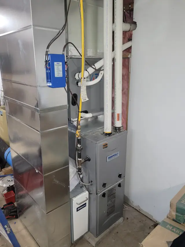 A Denoco indoor HVAC, furnace or mechanical installation