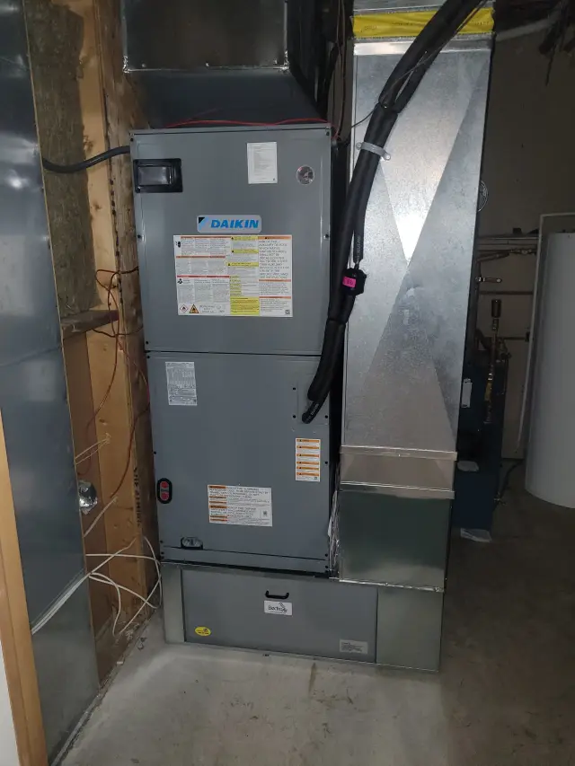 A Denoco indoor HVAC, furnace or mechanical installation
