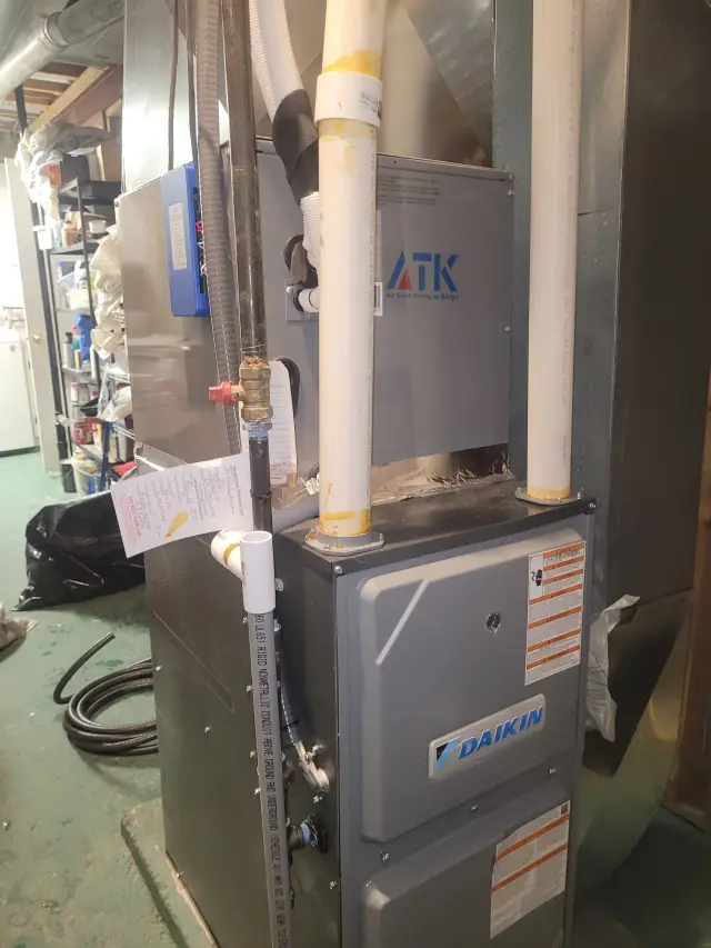 A Denoco indoor HVAC, furnace or mechanical installation