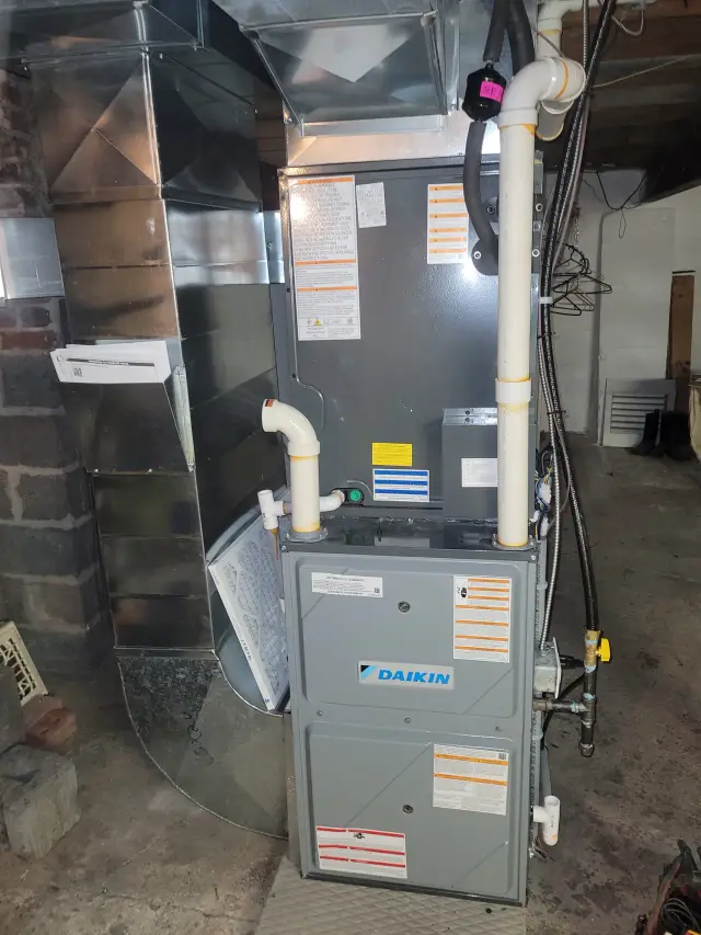 A Denoco indoor HVAC, furnace or mechanical installation
