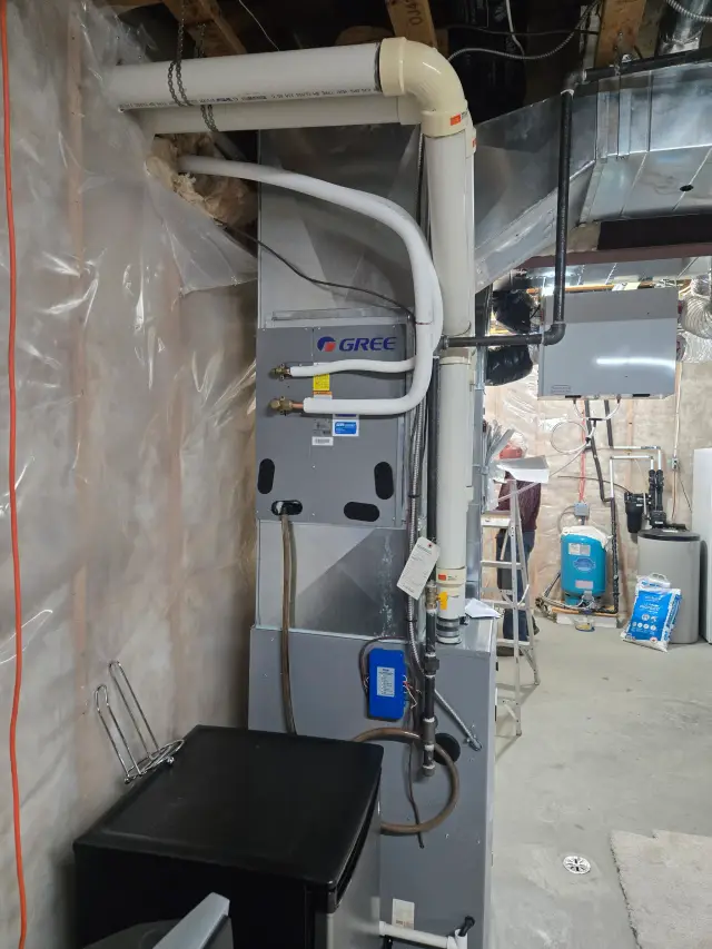 A Denoco indoor HVAC, furnace or mechanical installation