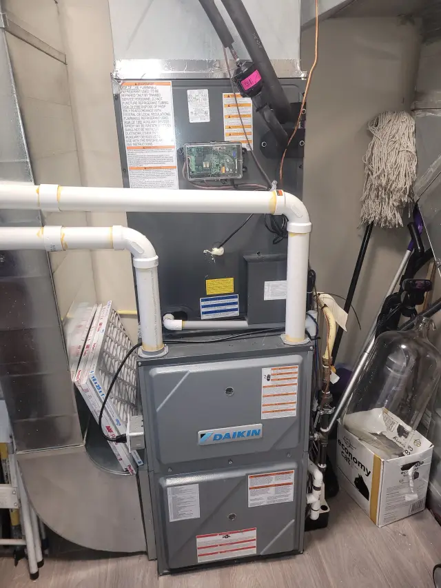 A Denoco indoor HVAC, furnace or mechanical installation