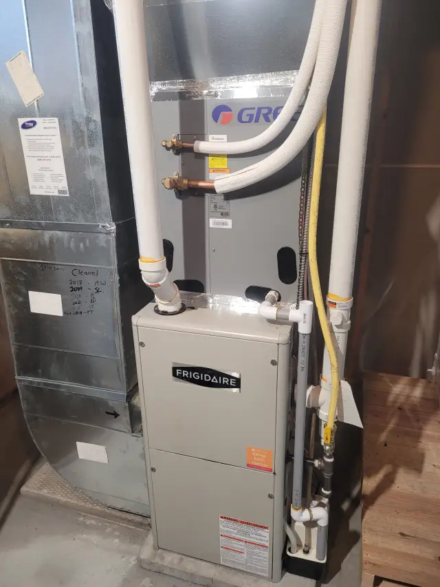 A Denoco indoor HVAC, furnace or mechanical installation
