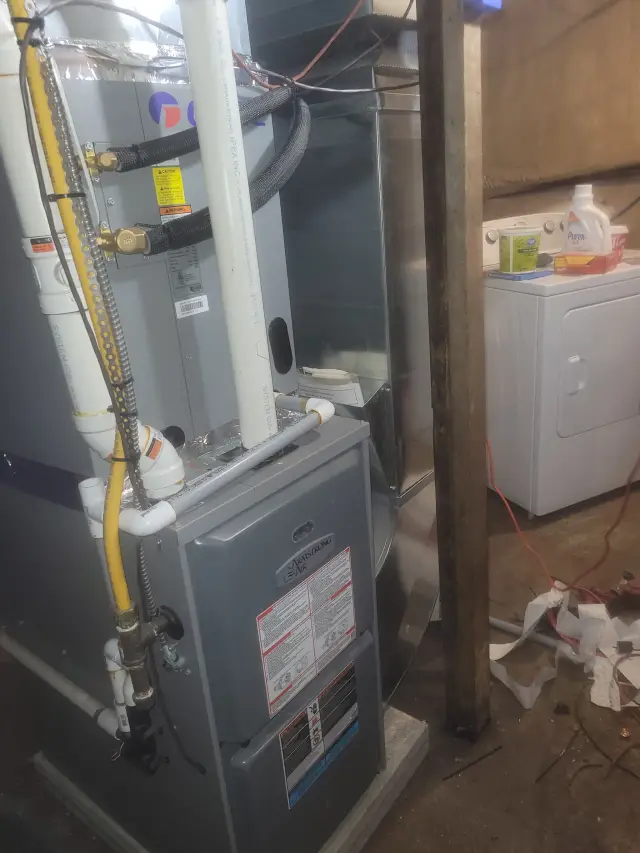 A Denoco indoor HVAC, furnace or mechanical installation